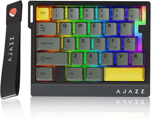 لوحة مفاتيح ألعاب بيد واحدة من AJAZZ AK029، لوحة مفاتيح سلكية مكونة من 29 مفتاحًا، SOCD & DKS، مفتاح مغناطيسي، استقصاء 8 كيلو هرتز، برنامج تشغيل ويب قابل للتخصيص، محمول للتحرير/السفر، لوحة ألومنيوم، أسود رمادي in Kuwait