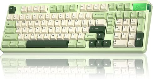 LEOBOG A98 Wireless Mechanical Keyboard, Tri-Mode BT5.0/2.4GHz/USB-C, Creamy Keyboard with Number Pad, Gasket Structure Hot Swappable, PBT Keycaps, RGB Backlit Pink Gaming Keyboard with Knob for PC in Saudi Arabia