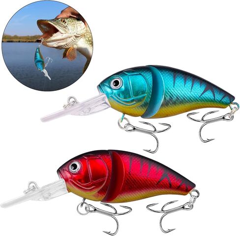 Lifelike Fishing Lures, Segmented Swimbait Jointed Fishing Hard Bait, Swimbait for Bass, Crankbait Hard Baits for Bass Trout Crappie Walleye Pike Salmon Freshwater and Saltwater in Saudi Arabia