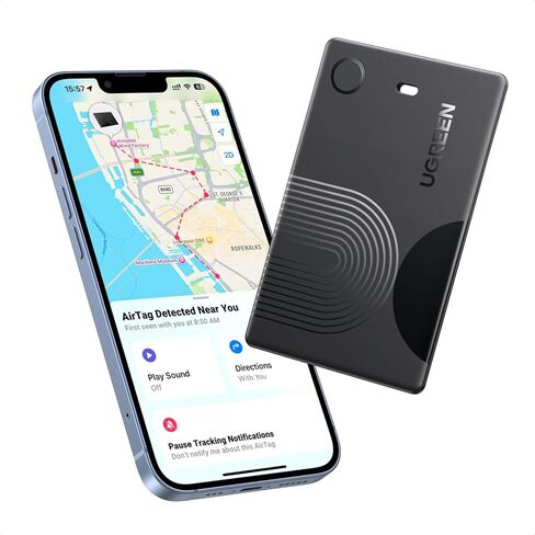 UGREEN FineTrack Slim Wallet Tracker Card (iOS Only), Bluetooth Air Tracker Tags Compatible with Apple Find My, Smart Tags for Wallet,Luggage, 7 Years Staying Power [Apple MFi Certified] in Saudi Arabia