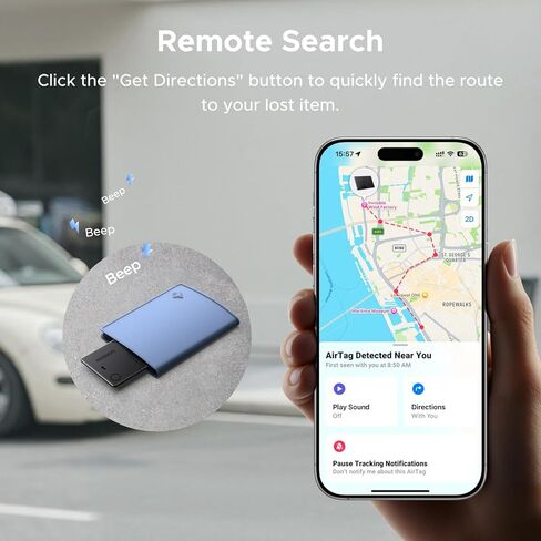 UGREEN FineTrack Slim Wallet Tracker Card (iOS Only), Bluetooth Air Tracker Tags Compatible with Apple Find My, Smart Tags for Wallet,Luggage, 7 Years Staying Power [Apple MFi Certified] in Saudi Arabia