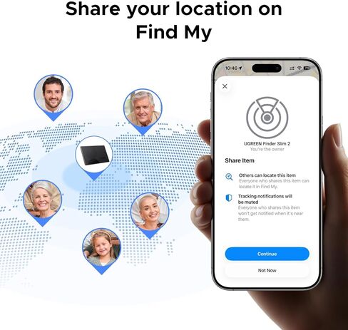 UGREEN FineTrack Slim Wallet Tracker Card (iOS Only), Bluetooth Air Tracker Tags Compatible with Apple Find My, Smart Tags for Wallet,Luggage, 7 Years Staying Power [Apple MFi Certified] in Saudi Arabia