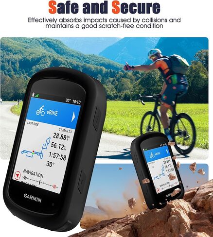حافظة من السيليكون متوافقة مع حافظة Garmin Edge 540/540 Solar / 840/840 Solar + 2 واقي شاشة من الزجاج المقسى، غطاء سيليكون ناعم حماية شاملة ضد الصدمات in Kuwait