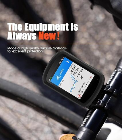 حافظة من السيليكون متوافقة مع حافظة Garmin Edge 540/540 Solar / 840/840 Solar + 2 واقي شاشة من الزجاج المقسى، غطاء سيليكون ناعم حماية شاملة ضد الصدمات in Kuwait