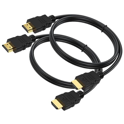 كابل HDMI بطول 6 أقدام مكون من قطعتين، كابل شاشة كمبيوتر HDMI 4K بطول 6 أقدام، سلك محمي HDMI 2.0 CL3 للشاشة الذكية مع بث تلفزيوني، 4K، 1080P@144 هرتز، تصنيف ARC&CL3 لأجهزة الكمبيوتر المحمول، الشاشة، PS5، PS4، Xbox، مكبرات الصوت in Kuwait