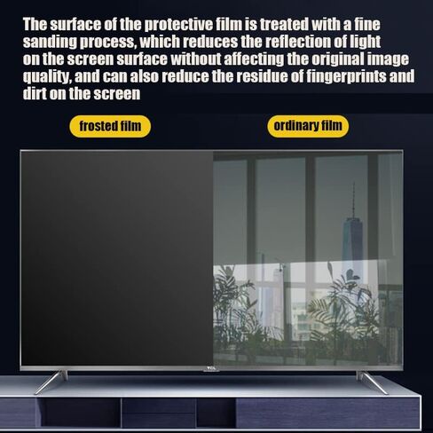 AIZYR Anti Reflection/Anti Scratch Matte TV Screen Protector Guard, 75" 77" 82" 85" Eye Protection Anti Glare Film/Anti Scratch Soft PET Matte Monitors Filter, 1Pack,85inch 1902x1089mm in Saudi Arabia
