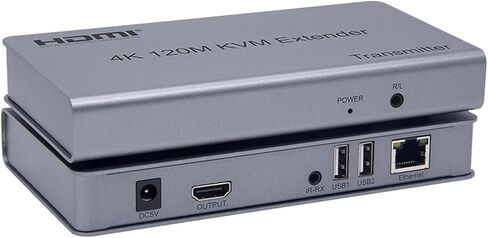 4K HDMI USB KVM Extender Over Cat5e/6 Up to 120M, KVM Extender Support 4K@30HZ, Plug & Play, Support Laptop DVD TV Universal in Saudi Arabia