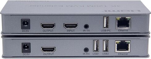 4K HDMI USB KVM Extender Over Cat5e/6 Up to 120M, KVM Extender Support 4K@30HZ, Plug & Play, Support Laptop DVD TV Universal in Saudi Arabia