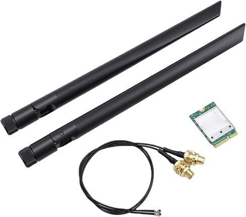 Yunseity WiFi 7 M.2 Network Card, Triple Band 2.4GHz 5GHz 6GHz 5.8Gbps Wireless Network Adapter with Dual Antennas 4K QAM Support, for Wins 11 Laptops in Saudi Arabia