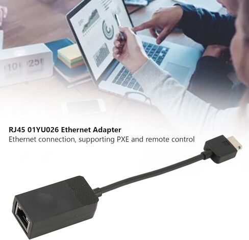 RJ45 01YU026 Ethernet Adapter, Network Adapter for ThinkPad 10/100Mbps Plug and Play with Female Connector for X280 X390 Yoga X395 X1 Yoga 4th in Saudi Arabia