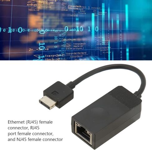 RJ45 01YU026 Ethernet Adapter, Network Adapter for ThinkPad 10/100Mbps Plug and Play with Female Connector for X280 X390 Yoga X395 X1 Yoga 4th in Saudi Arabia