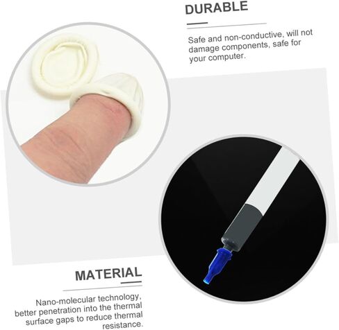 Kisangel Thermal Paste Kit 8w High Conductivity Thermal Compound with Silicone Grease for CPU Gpu Cooling Includes 1 Tube 2 Finger Caps 1 Spatula PC Processor Heatsink Grease in Saudi Arabia