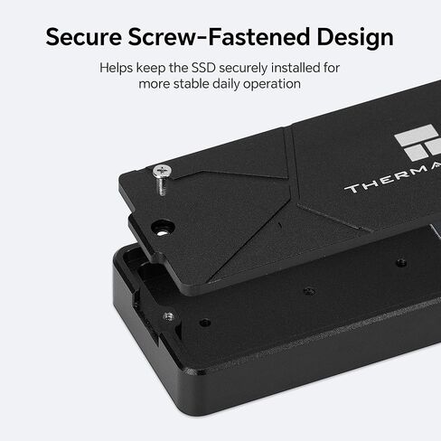 حافظة Thermalright M.2 NVMe SSD، HR-EB110 AC أسود، USB3.2 Gen2 10 جيجابت في الثانية USB-C حافظة SSD خارجية، غلاف من الألومنيوم CNC، يدعم PCIe 2230 2242 2260 2280، حتى 8 تيرابايت in Kuwait