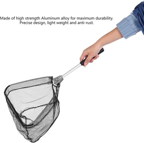 Triangle Fishing Mini Net Folding Aluminium Alloy Fishing Dip Net Fishing Landing Net Practical Fishing Accessory in Saudi Arabia