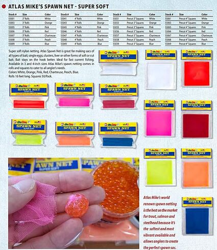 Atlas Mike's 55066 Spawn Net, 4" X 4" Squares, Red in Saudi Arabia