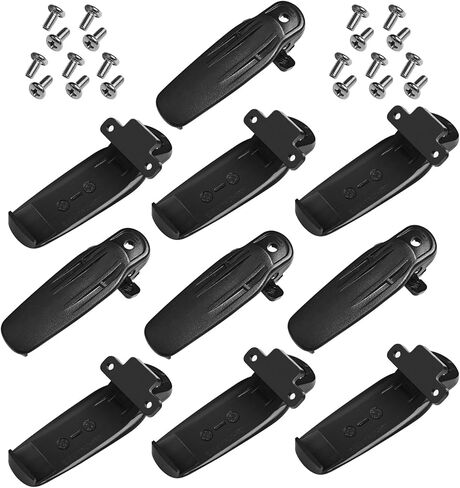 10-Pack KBH-11 Belt Clip for Kenwood NX-5200 TK-2180 TK-3180 TK-5210 TK5220 TK-5310 TK-5320 TK-5410 NX-200 NX-210 NX-300 NX-410 NX-3200 NX-3300 NX-5300 NX-5400 Walkie Talkie Clip (10) in Saudi Arabia