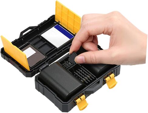 DOITOOL Camera Battery and Memory Card Case, Waterproof Shockproof Storage Box for Secure Cards, Portable Photography Supply Accessory in Black in Saudi Arabia