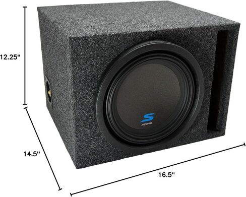American Sound Connection Universal Car Stereo Vented Port Single 12" Alpine S-W12D4 Type S Car Audio Subwoofer Custom Sub Box Enclosure Package New Without Amp in Saudi Arabia