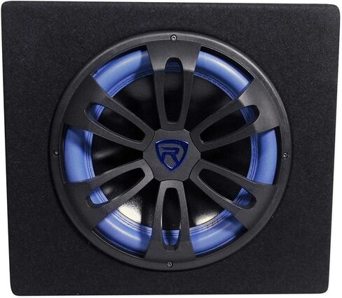 Rockville RVB12.1A Bundle: 12 in 500-Watt Peak / 300-Watt RMS Active Powered Car Subwoofer Enclosure, RWK10 10-Gauge Amplifier Wiring Installation Kit, 2-Items in Saudi Arabia