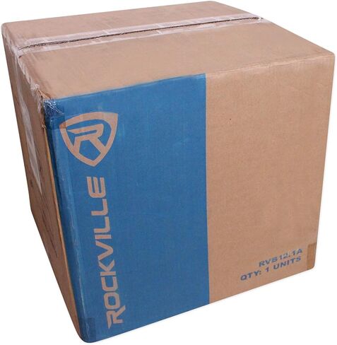 Rockville RVB12.1A Bundle: 12 in 500-Watt Peak / 300-Watt RMS Active Powered Car Subwoofer Enclosure, RWK10 10-Gauge Amplifier Wiring Installation Kit, 2-Items in Saudi Arabia