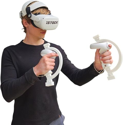 ARC VR Two Handed Sword for Meta Quest 3/Quest 2/Quest 3S Immersive Accessories for Blade & Sorcery and Dungeons of Eternity VR Sword Fighting Games (White) in Saudi Arabia