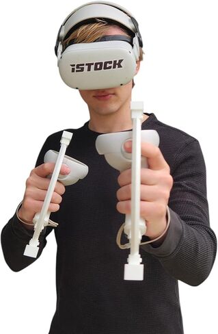ARC VR Two Handed Sword for Meta Quest 3/Quest 2/Quest 3S Immersive Accessories for Blade & Sorcery and Dungeons of Eternity VR Sword Fighting Games (White) in Saudi Arabia