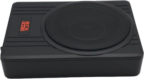 STX Audio STX1500US - مضخم صوت مضخم بقدرة 1500 وات 10 بوصة مع مضخم صوت مدمج، مرشح تمرير منخفض قابل للتعديل، تحكم في تعزيز الجهير - حل صوتي مدمج للسيارة in Kuwait