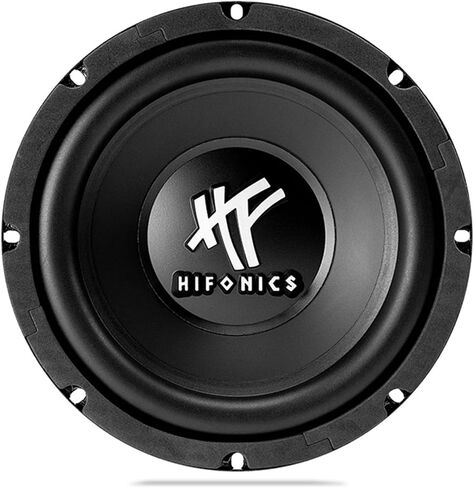 مضخم صوت دائري Hifonics HFX8D4 مقاس 8 بوصات، مكبر صوت فردي 250 وات بحد أقصى 125 وات RMS للسيارات والمركبات، 4 أوم، مقياس ثقيل ومطلي بالمسحوق، أسود in Kuwait