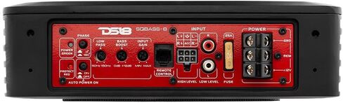 DS18 SQBASS8 8" Slim Under Seat Powered Subwoofer, 150W RMS 600W Max, Built-in Amplifier, Remote Bass Control in Saudi Arabia