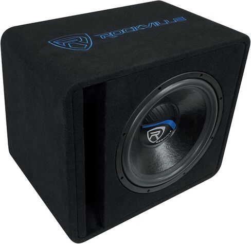 Rockville VS15K51 Bundle: 15 in 2000-Watt Car Subwoofer in Vented Enclosure 1-Ohm, Krypton-M1 2000-Watt Mono Car Amplifier with Wired Level Control, RWK41 4-Gauge Complete Amp Wiring Kit, 3-Items in Saudi Arabia