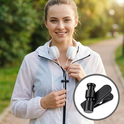 6 Pack Headphone Wire Clips, Rotatable Wire Clips Cable Cord Clamp Hooks Collar Clothing Clip Earphone Winder Earbud Cable Clip Clamp Hooks to Keep Microphone Cord for 2-4mmDiameter Round in Saudi Arabia