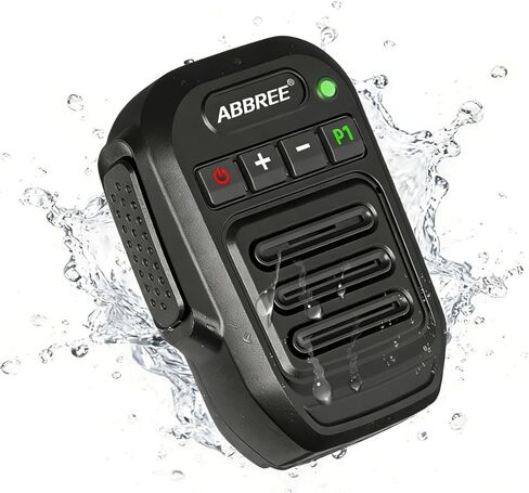 ABBREE Ham Radio Wireless Handheld Waterproof Float Speaker Mic, 2 Pin Shoulder Microphone For Baofeng 5RM,UV-5R Mini,BF-F8HP PRO,AR-152,K5PLUS,GM-15Pro,UV-5G Plus UV-32 GM21 Walkie Talkie Accessories in Saudi Arabia