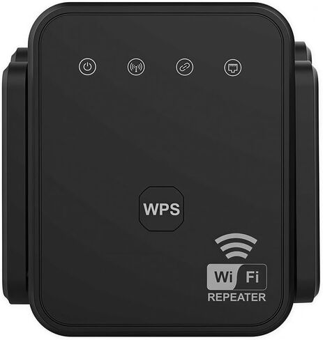 WiFi Extender, Wireless Signal Repeater, Mini WiFi Amplifier for Home, 1200Mbps Reliable Network Coverage with Enhanced Wall Penetration, Black in Saudi Arabia