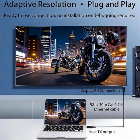 مكرر HDMI إلى محول شبكة إيثرنت RJ45، محول موسع HDMI فوق Cat5e/6 (قطعتين)، 4K HD 1080p يمكن أن يمتد حتى 98.5 قدم، للتلفزيون عالي الوضوح، وصناديق الاستقبال، DVD، PS4، STB، (أسود) in Kuwait