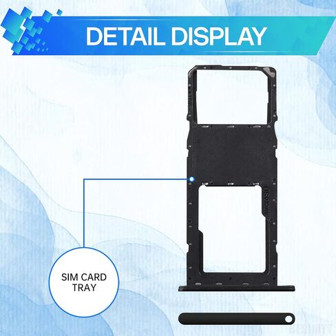 for Samsung Galaxy A03 Sim Card Tray Replacement (Single SIM Version) Black Card Tray Slot Holder Bracket Adapter with Needle Ejector for A03 SM-A035F in Saudi Arabia