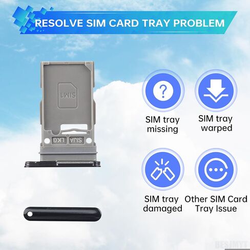 استبدال صينية بطاقة Sim لهاتف Samsung Galaxy S22 5G (إصدار SIM واحد) محول فتحة صينية البطاقة السوداء الوهمية مع قاذف إبرة لـ S22 5G SM-S901U SM-S901U1 in Saudi Arabia