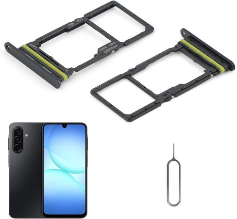 2PCS SIM Card Tray for Samsung Galaxy A17 5G A176U SIM Card Slot Holder Replacement for Samsung Galaxy A17 5G with Open Eject Pin（Black） in Saudi Arabia