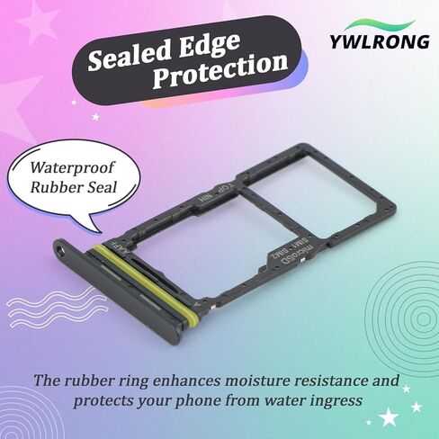 2PCS SIM Card Tray for Samsung Galaxy A17 5G A176U SIM Card Slot Holder Replacement for Samsung Galaxy A17 5G with Open Eject Pin（Black） in Saudi Arabia
