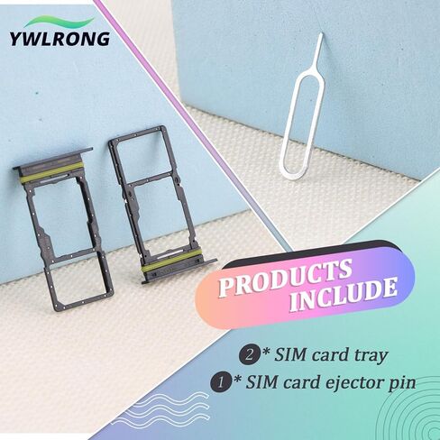 2PCS SIM Card Tray for Samsung Galaxy A17 5G A176U SIM Card Slot Holder Replacement for Samsung Galaxy A17 5G with Open Eject Pin（Black） in Saudi Arabia