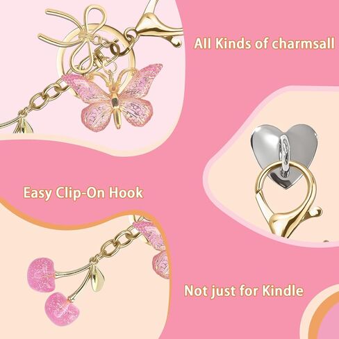 Cute Charms Set for Phone,Grip Holder,Dust Plug Charm Type C/USB C,Charms Compatible for Phone,Kindle for Women. in Kuwait