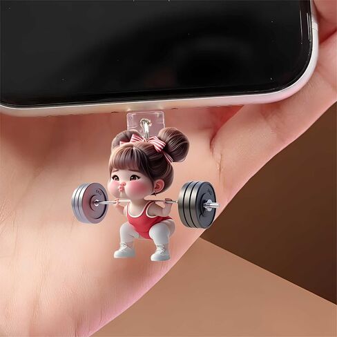 Chubby Girl Lifting Dust Plug Acrylic Charms for electronic products,Type-C Charging Port Dust Plugs Pendant Compatible with E-Reader Phone Tablet, Gift for Christmas, Birthday, Anniversary Day in Saudi Arabia