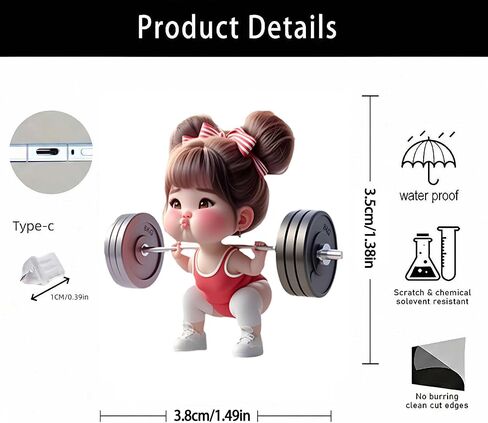 Chubby Girl Lifting Dust Plug Acrylic Charms for electronic products,Type-C Charging Port Dust Plugs Pendant Compatible with E-Reader Phone Tablet, Gift for Christmas, Birthday, Anniversary Day in Saudi Arabia