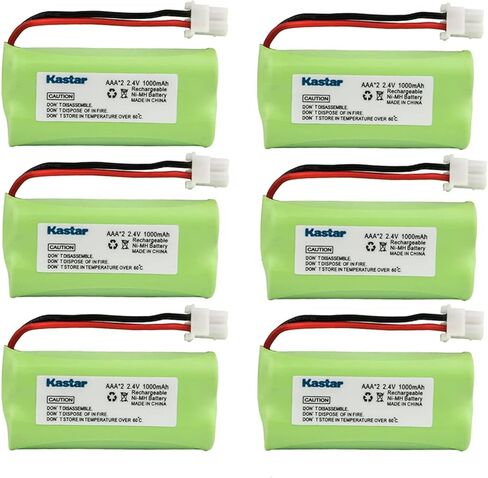 Kastar 6-Pack Battery Replacement for Vtech CS6114 CS6114-2 CS6114-11 CS6124 CS6124-2 CS6124-21 CS6199-42 CS6309 CS6319 CS6319-2 CS6319-3 CS6319-5 CS6328 CS6329 CS6329-2 CS6329-3 CS6329-4 CS6400 in Saudi Arabia