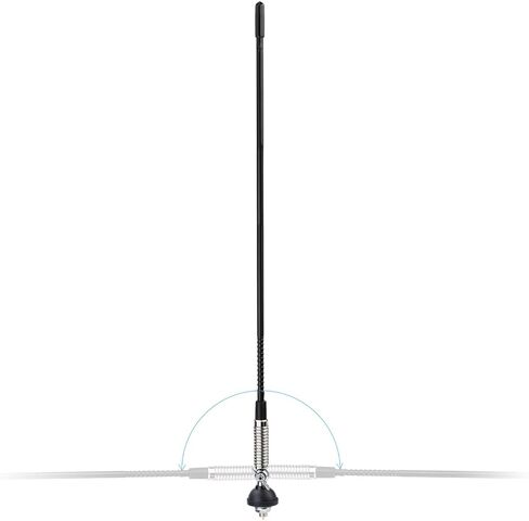 Bingfu CB 27MHz Truck Fiberglass Antenna Anti-Vibration with 13.1ft PL259 Cable Compatible with Galaxy Uniden Bearcat Cobra Radioddity Texas Ranger RoadKing Mobile CB Radio in Saudi Arabia