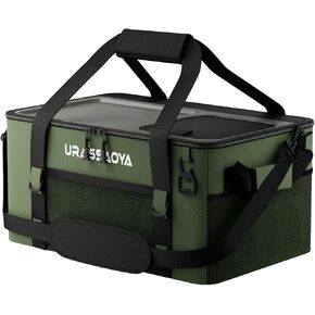 [2026 Updated] 50 Can Collapsible Soft Cooler Bag with Hard PP Lid, Leakproof Insulated Cooler with Quick-Access Top Hatch, Bottle Opener & Mini Table for Beach, Camping, Travel in Saudi Arabia