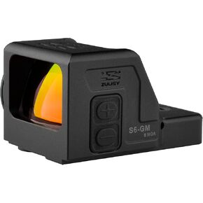 Zulisy S6-GM EDC 6 MOA Micro Red Dot Reflex Sight للحجم الكامل Gen 3 4 5 MOS Optics جاهز، متوافق مع مسدسات Glock MOS التثبيت المباشر، عدسة مفتوحة 1 × 25 مم، اهتز للاستيقاظ، بطارية جانبية in Kuwait