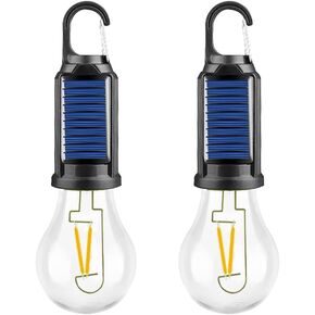 6 Pack Solar Camping Lights Hooked Tent Lamp Hanging Outdoor Camp Small Rechargeable Bulb Lantern with Clip Hook 3 Lighting Modes for Hiking Backpacking Warm Light in Saudi Arabia