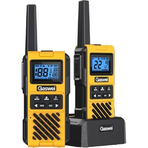 أجهزة اتصال لاسلكية مقاومة للماء من Gaswei G1pro+ IP67 طويلة المدى للبالغين، راديو اتجاهين عالي التحمل مع راديو FM، VOX، SOS وNOAA، تنبيهات الطقس، USB-C قابلة لإعادة الشحن in Kuwait