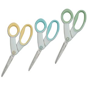 ECR4Kids Ultra-Grip 8.5" Stainless Steel Scissors with Soft Comfort Grip, Office Supplies, Assorted, 3-Pack in Saudi Arabia