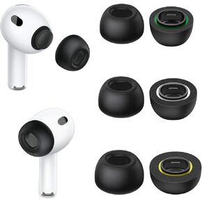 أطراف أذن من الإسفنج الذكي لأجهزة Airpods Pro 3، ملاءمة آمنة، مريحة، إلغاء أفضل للضوضاء، مع صندوق تخزين محمول، أطراف أذن بديلة (S/M/L) in Kuwait